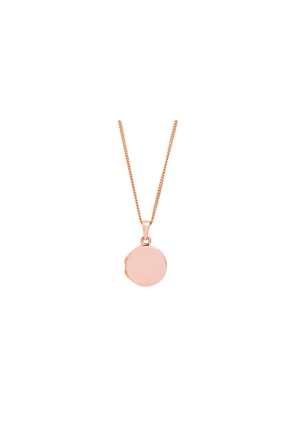 Simply Silver Simply Silver Women's Sterling Silver Rose Gold Round Locket
