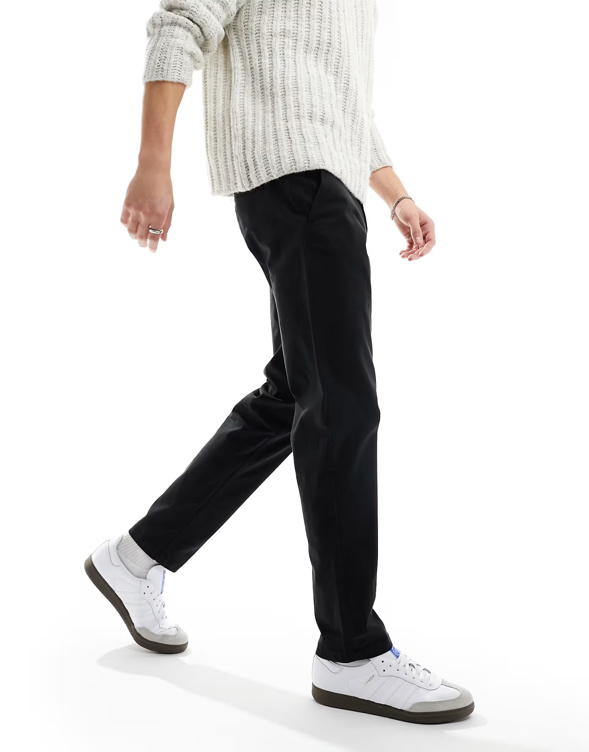 ASOS Jack & Jones tapered chino in black - 1