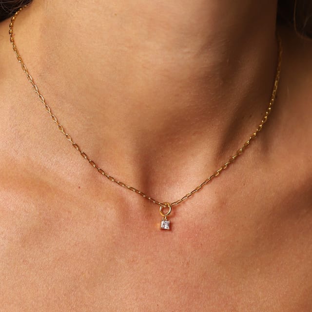 Gold Trip Gold Trip Women's April Birthstone Necklace in Gold - 2