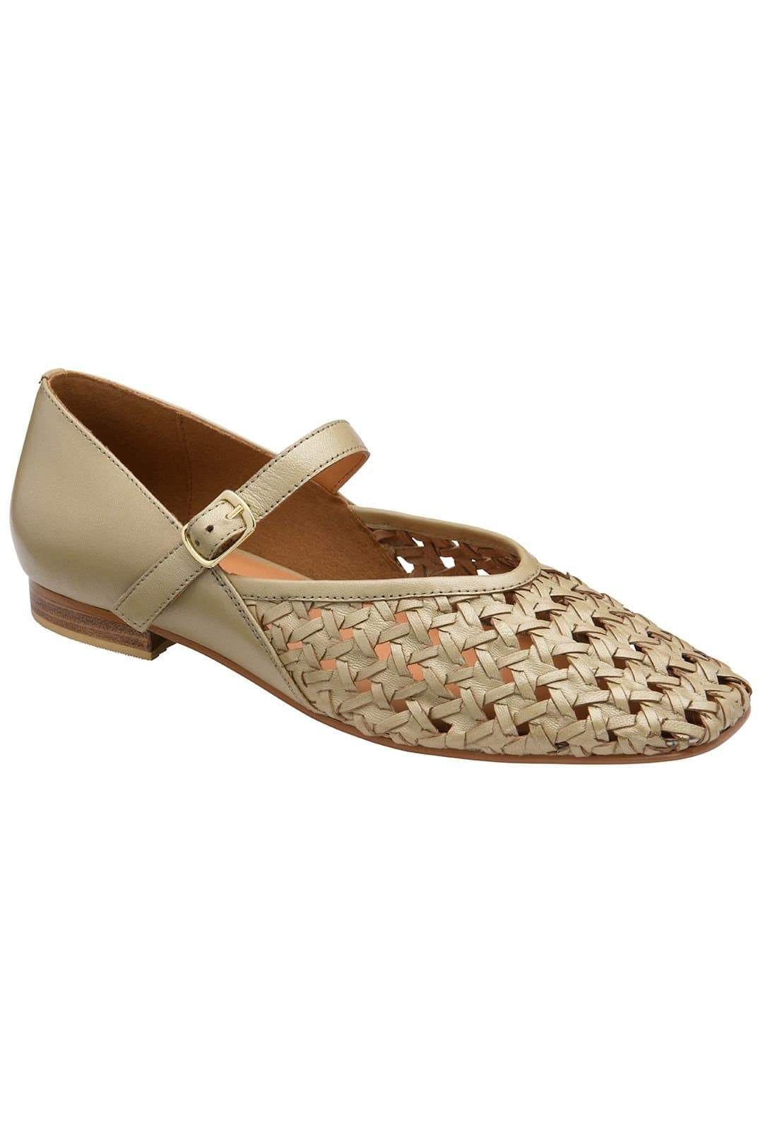 Ravel Ravel Women's Gold Leather 'Ordley' Mary-Jane Shoes