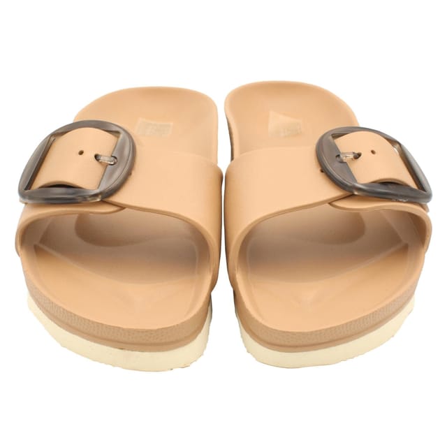 Avispas Avispas Women's Milano' TR Comfort Sole One-Strap Summer Slide Sandals in Tan - 3