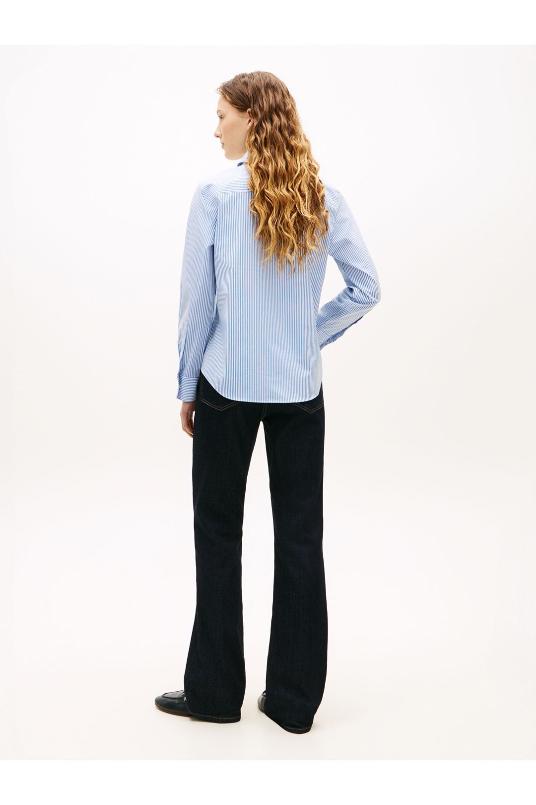 Tommy Hilfiger Tommy Hilfiger Women's Essential Poplin Regular Shirt Blue - 3