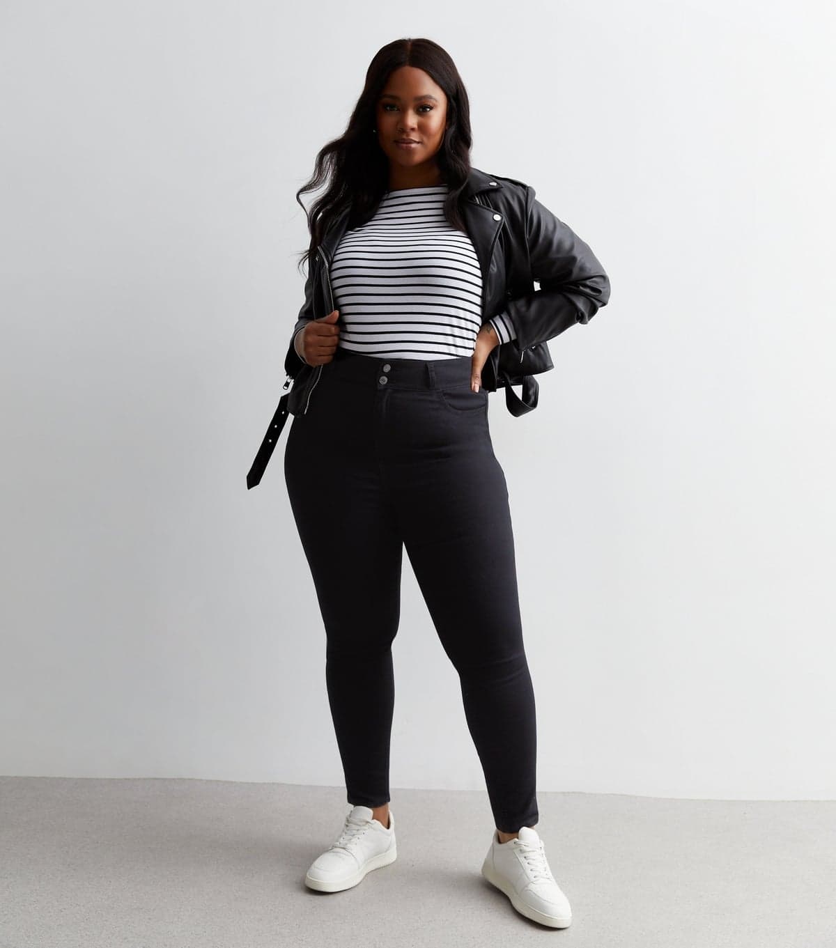 New Look Women's Plus Size Black Lift & Shape High Waist Yazmin Skinny Jeans Curves New Look