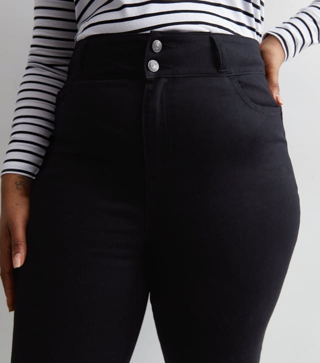 New Look Women's Plus Size Black Lift & Shape High Waist Yazmin Skinny Jeans Curves New Look - 3