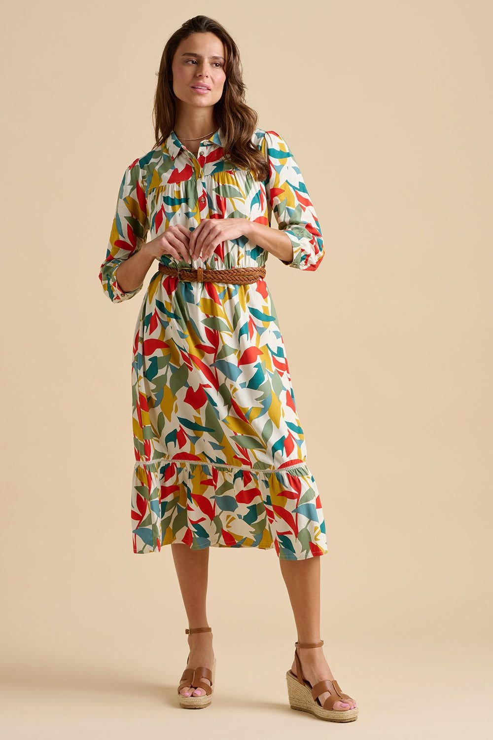 Brakeburn Brakeburn Women's Falling Leaves Midi Dress - 2