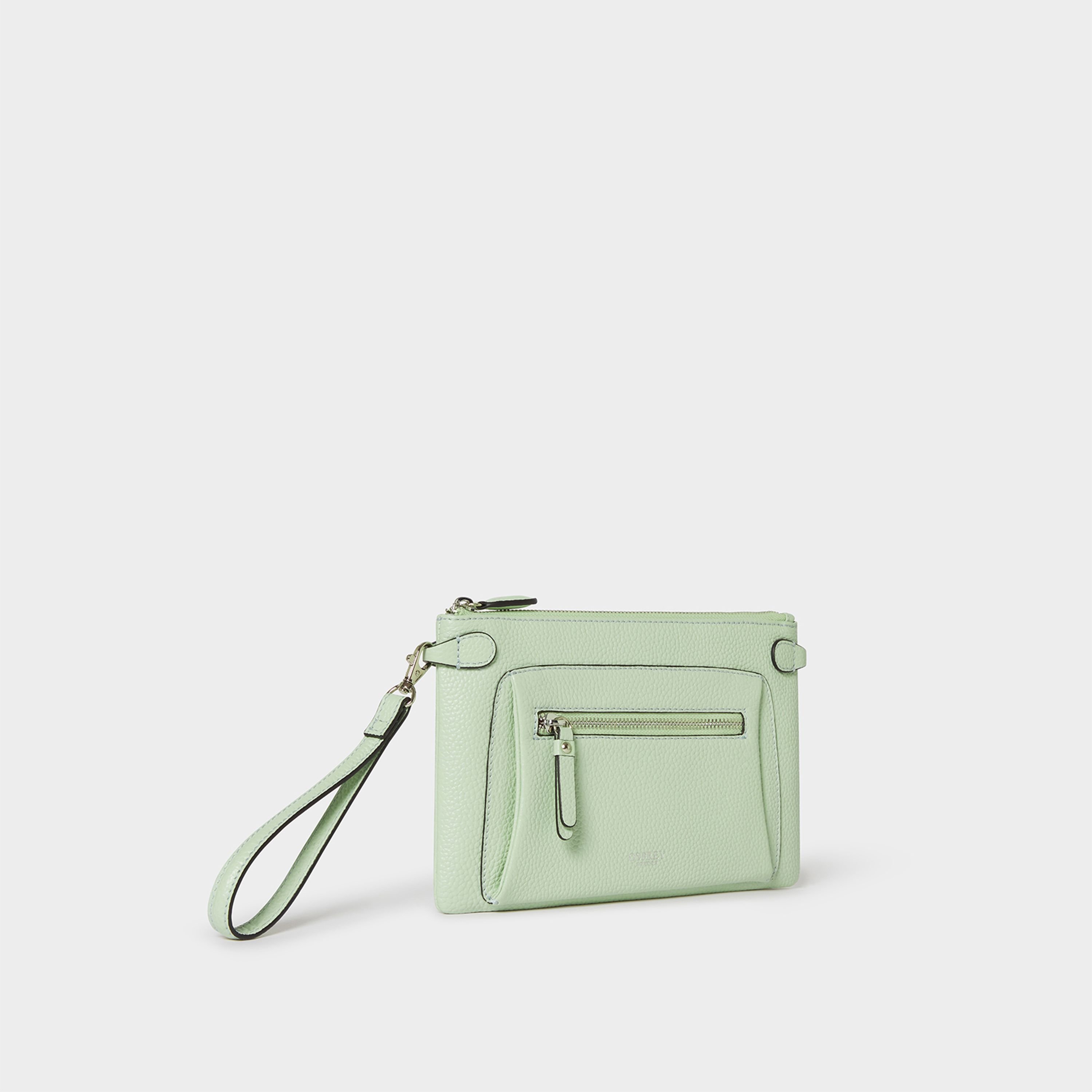 OSPREY LONDON OSPREY LONDON Women's The Ruby Leather Crossbody Clutch Bag in Mint - 2