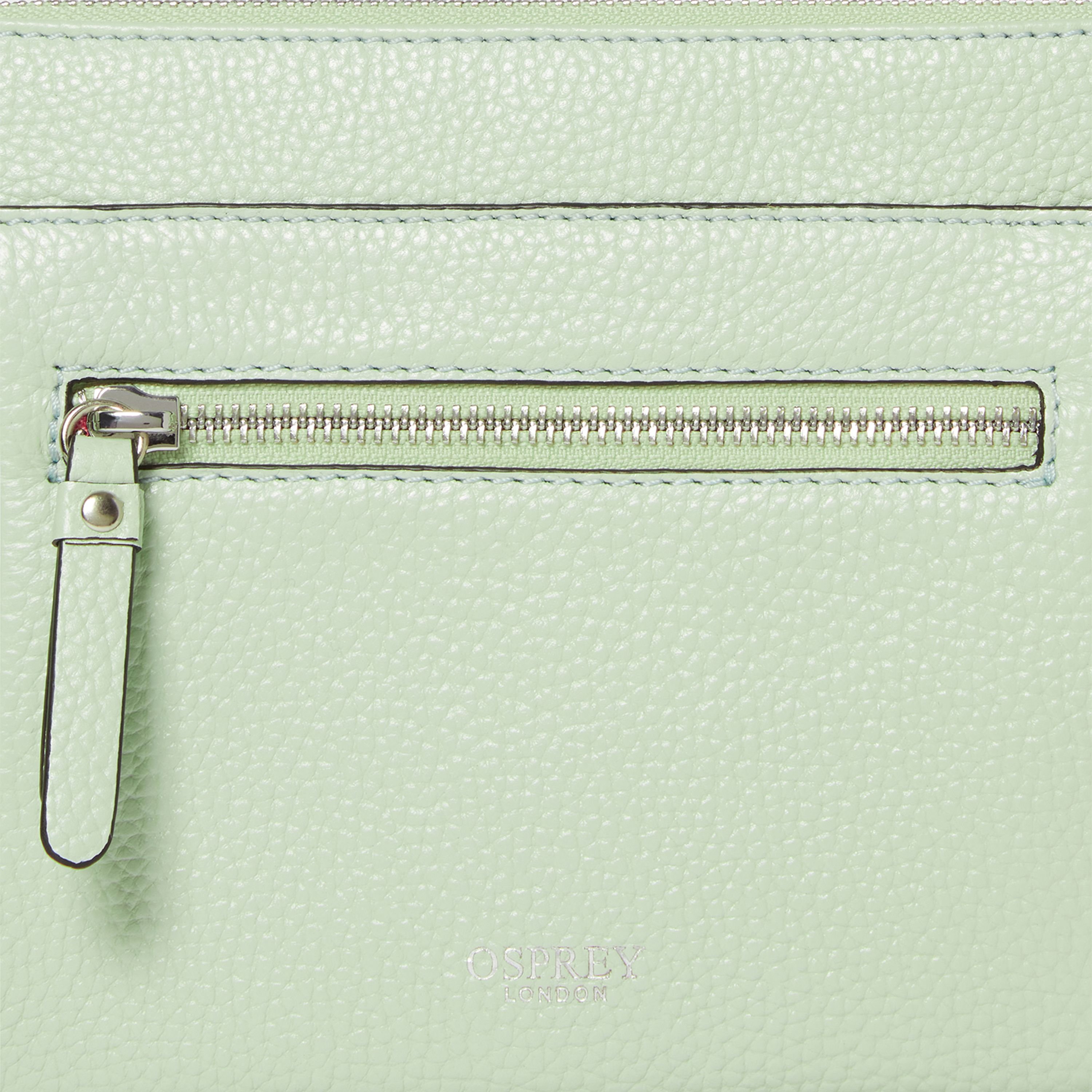OSPREY LONDON OSPREY LONDON Women's The Ruby Leather Crossbody Clutch Bag in Mint - 4
