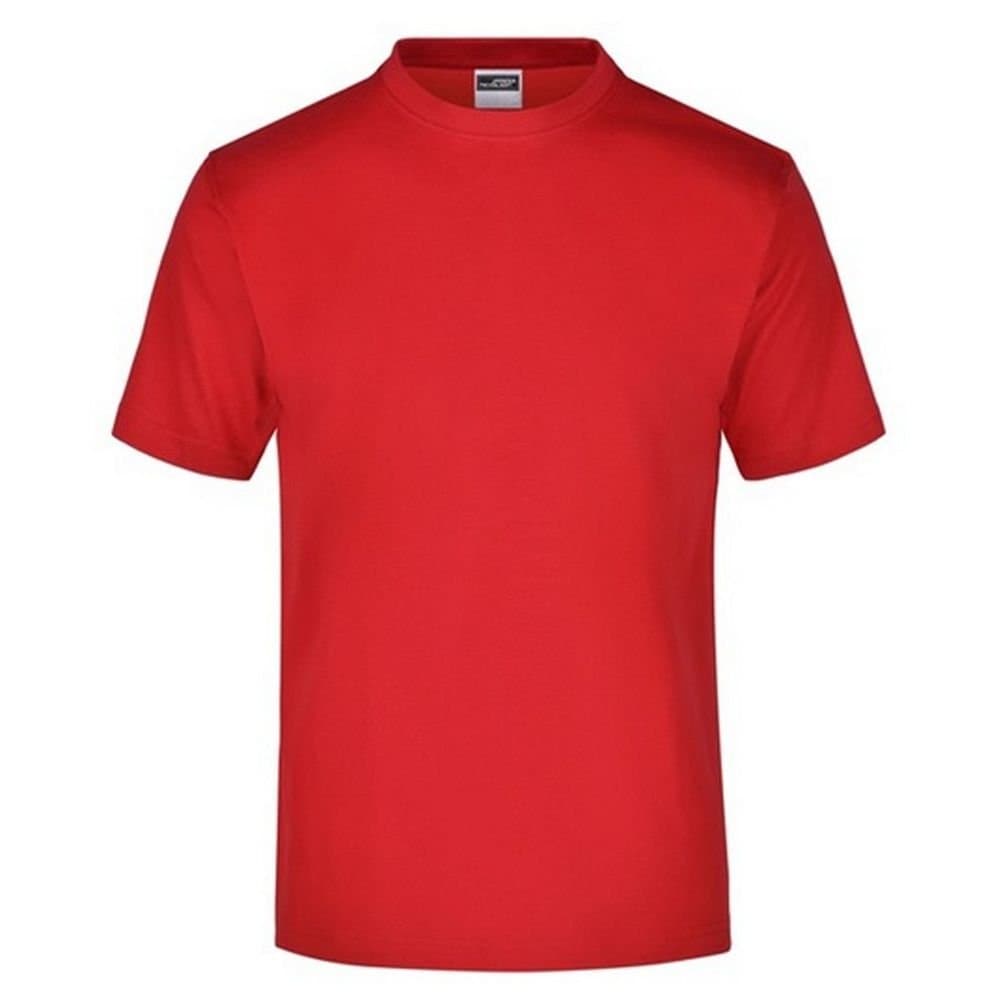 James and Nicholson James and Nicholson Men's Medium Round Neck T-Shirt in Dark Red