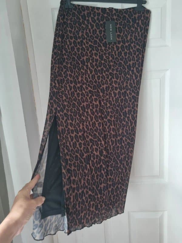 New Look New New Look Leopard Print Maxi Skirt size 14
