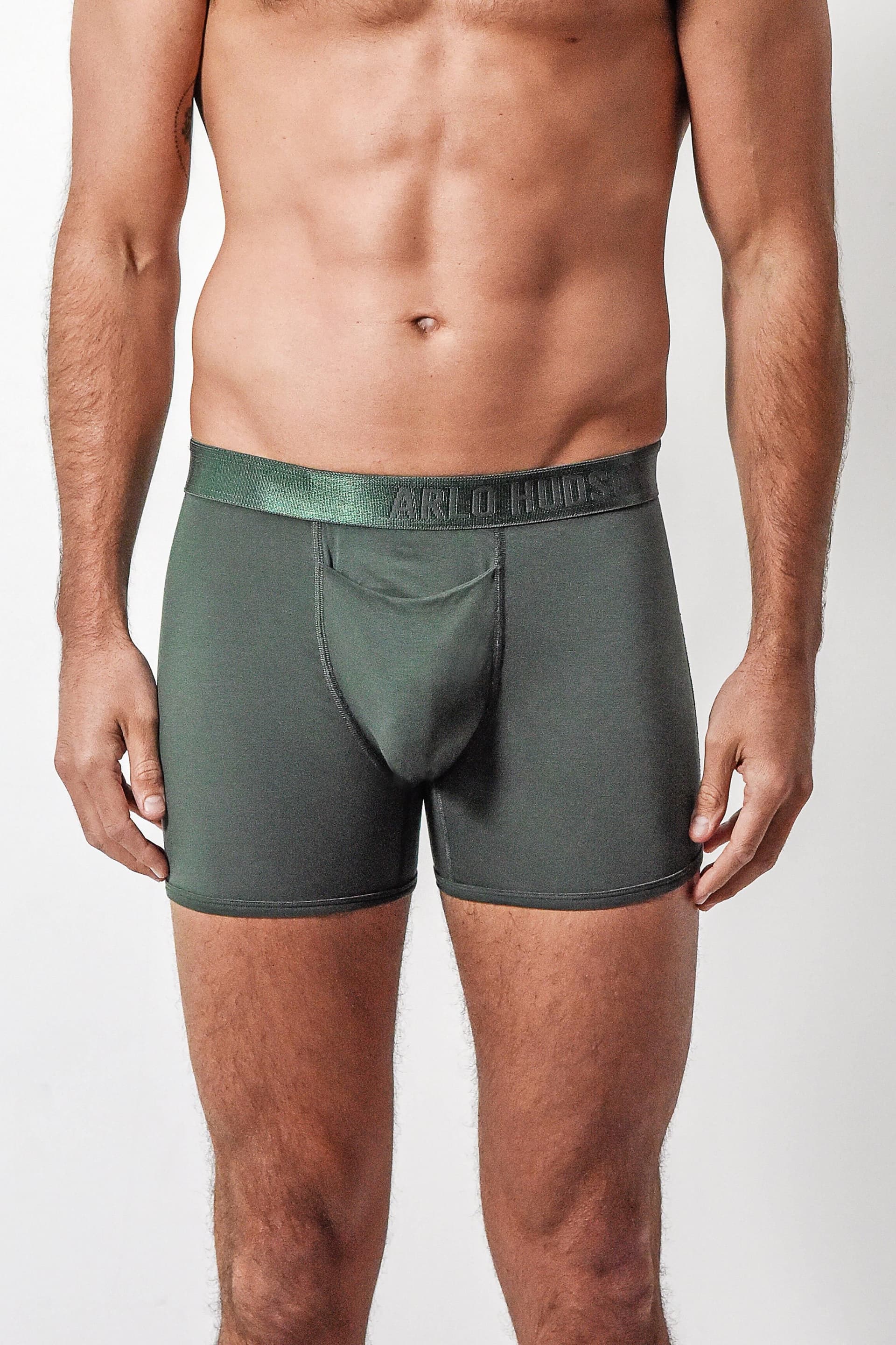 Arlo Hudson Arlo Hudson Men's Plain Tencel™ Trunk in Dark Green