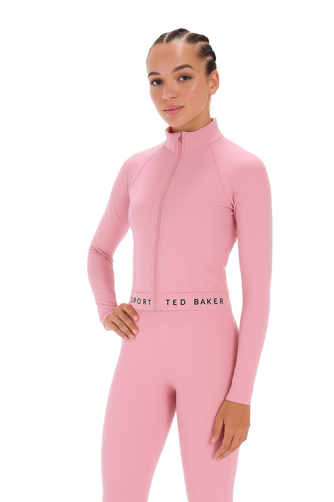 Ted Baker Ted Baker Pink Full-Zip Cropped Jacket for Women