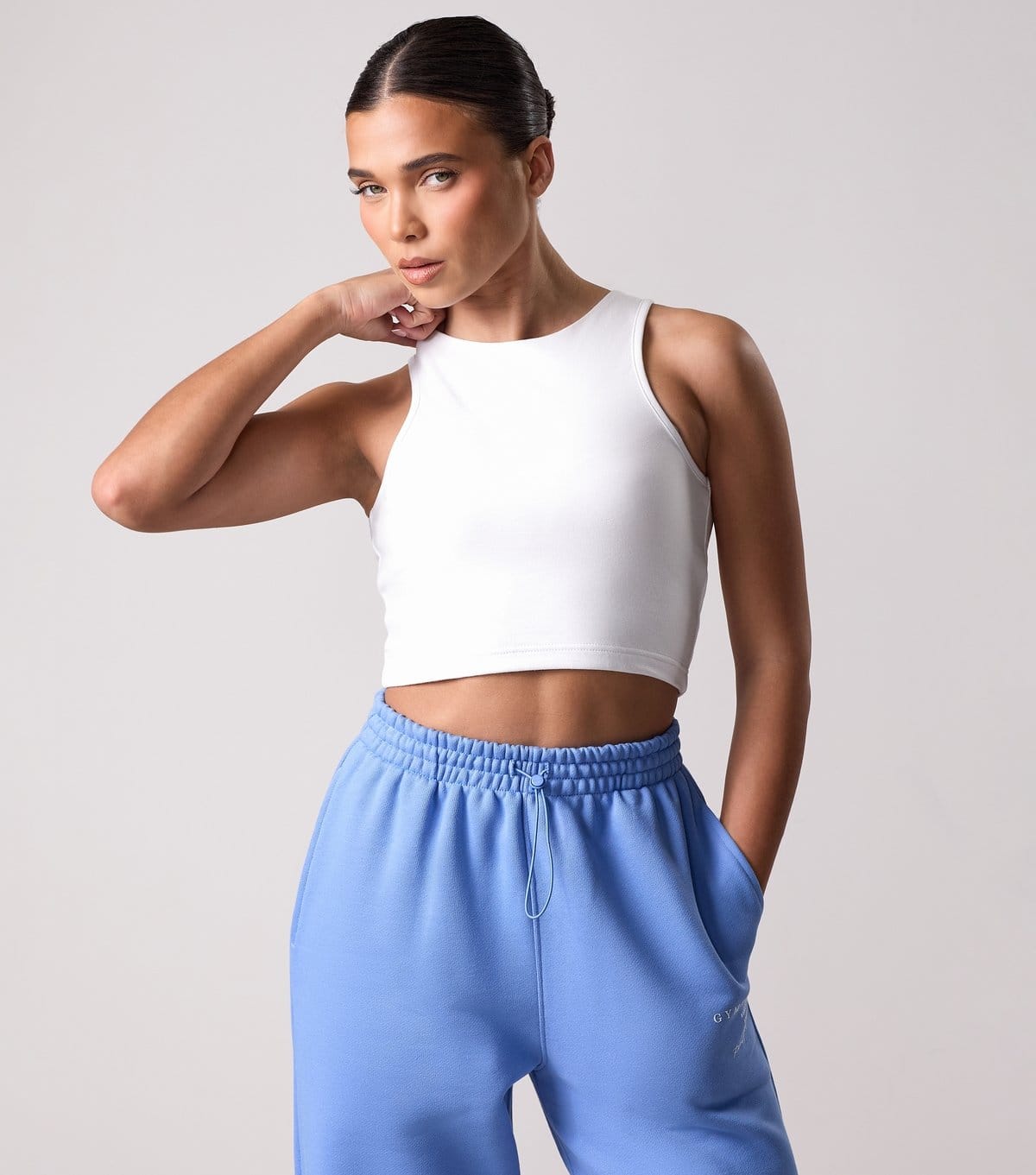 Gym King Women's Define White Twisted Back Vest Gym King New Look - 4