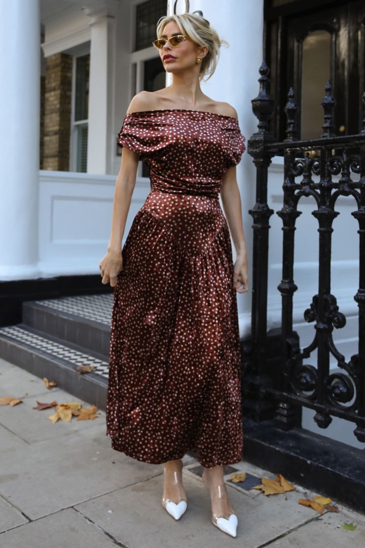 Jolie Moi Jolie Moi Women's Cowl Neckline Draped Velvet Midaxi Dress in Burgundy - 4