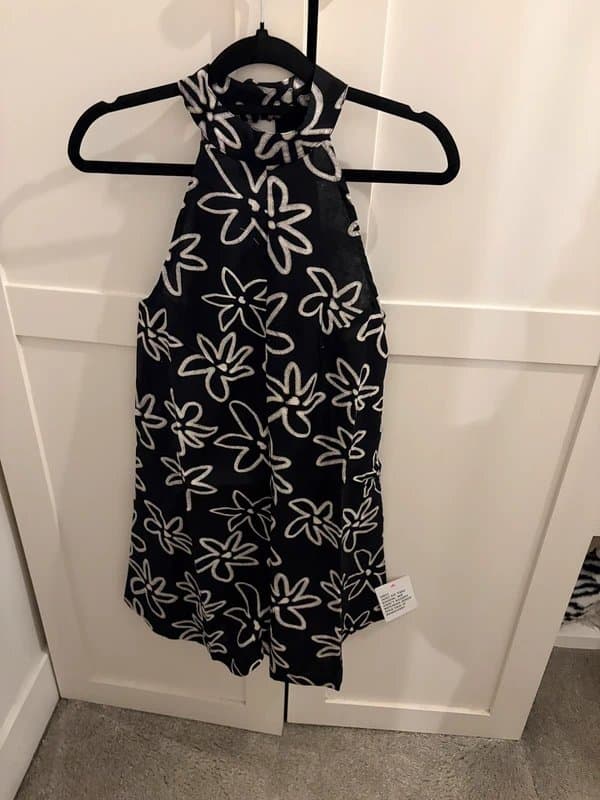 ASOS ASOS Printed Halter Neck Playsuit