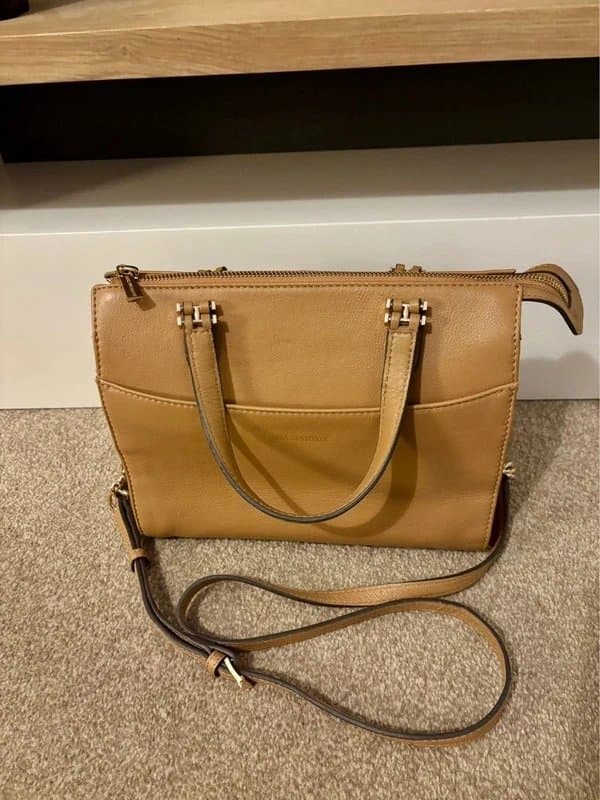 Paul Costelloe Paul Costelloe Harlan tan brown leather cross body handbag