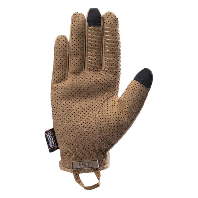 magnum Magnum Men's Boldur Touch Screen Leather Tactical Gloves in Tan - 2