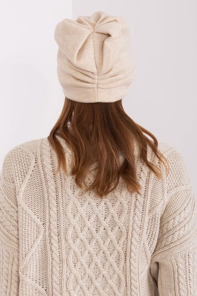 Love Lace Love Lace Women's Embroidered Panel Beanie for Everyday Sun Protection in Beige - 3