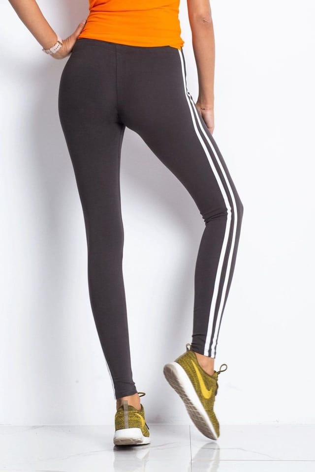 Love Lace Love Lace Women's Long High Stretch Breathable Leggings in Charcoal - 3