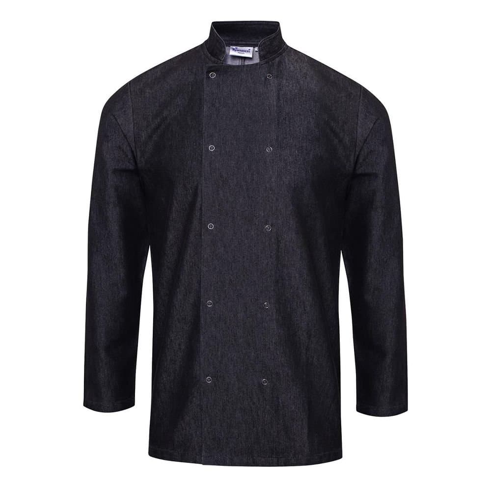 Premium Premium Men's Black Denim Chef Jacket
