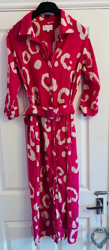 Dancing Leopard Dancing leopard 10 plunge shirt dress pockets work wedding party same day post - 1