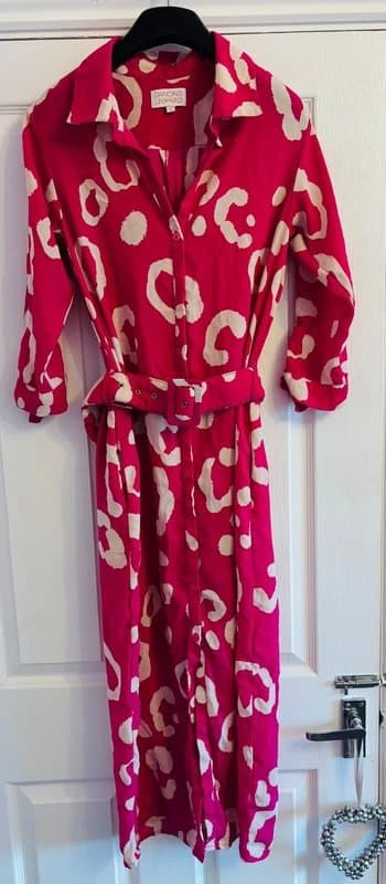 Dancing Leopard Dancing leopard 10 plunge shirt dress pockets work wedding party same day post