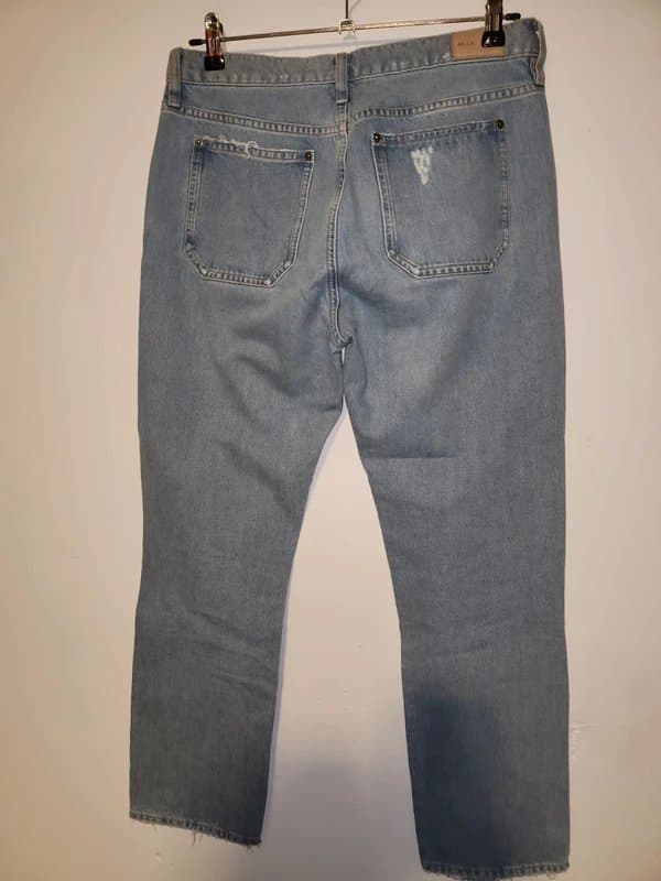 M.I.H.Jeans MiH Jeans Light Wash Distressed Straight Leg Jeans- Size 10 W28