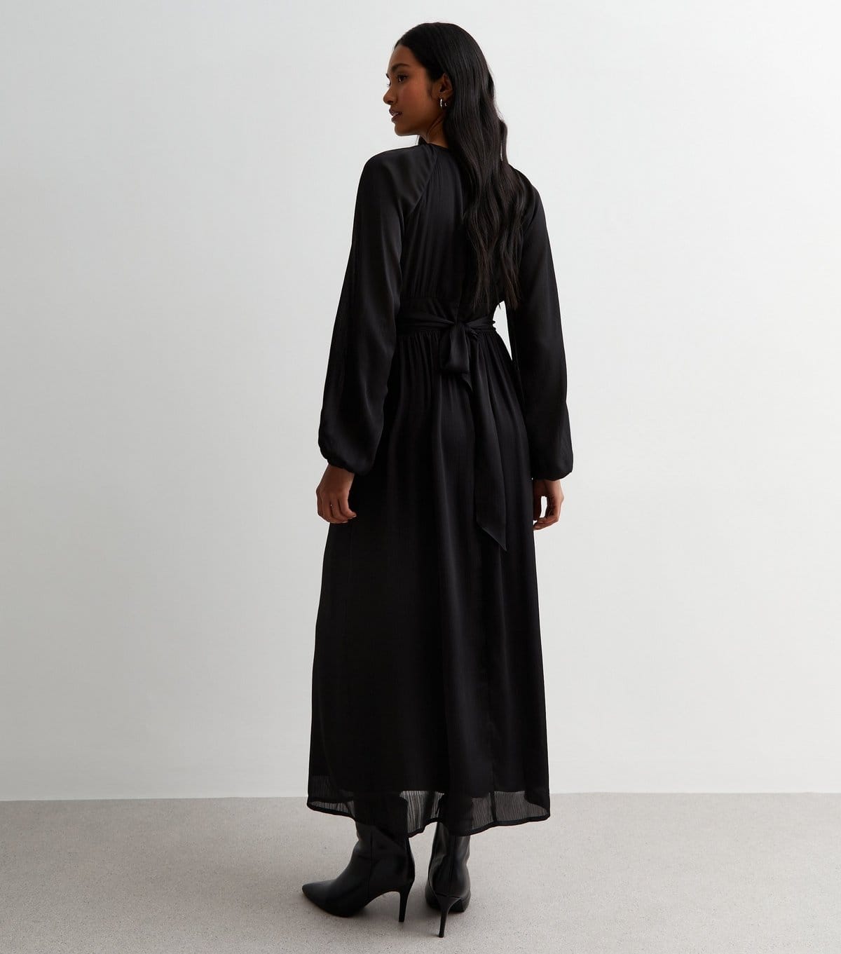 Gini London Women's Black Ruched Waist Maxi Dress Gini London New Look - 4