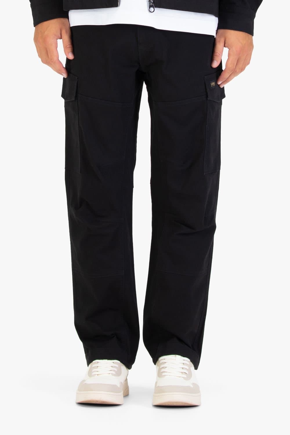 Luke 1977 Luke 1977 Men's Relaxed Panama Cargo Trouser in Black
