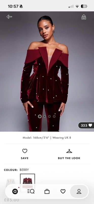 ASOS ASOS luxe velvet co ord