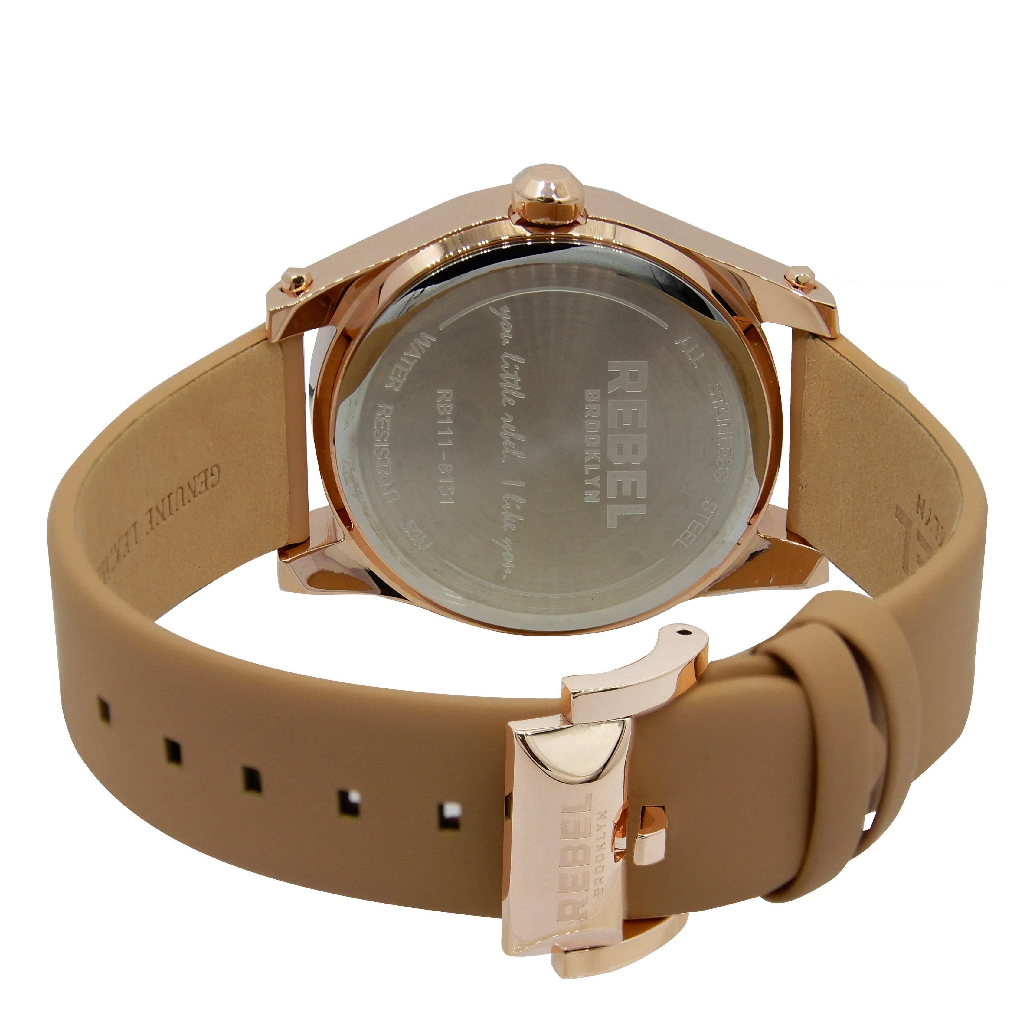 Rebel Rebel Women's Gravesend Tan Dial Leather Watch - 2