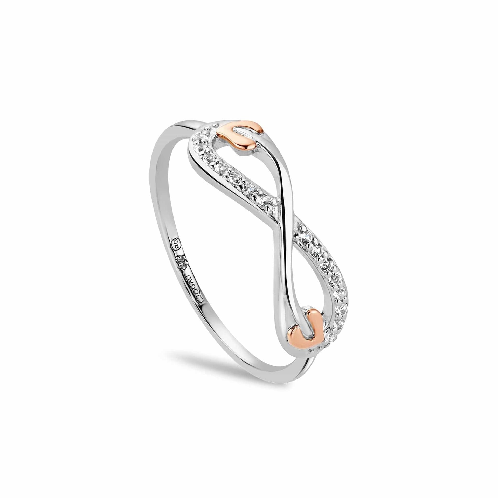 Clogau Clogau Women's Tree of Life Sterling Silver Infinity Ring with Topaz in Metallics