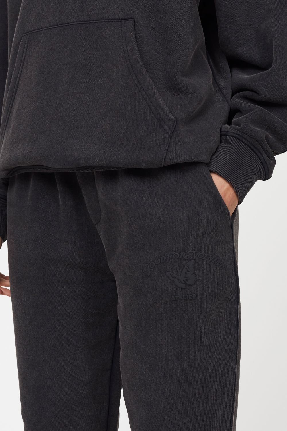 Good For Nothing Good For Nothing Women's Washed Relaxed Joggers in Black - 3