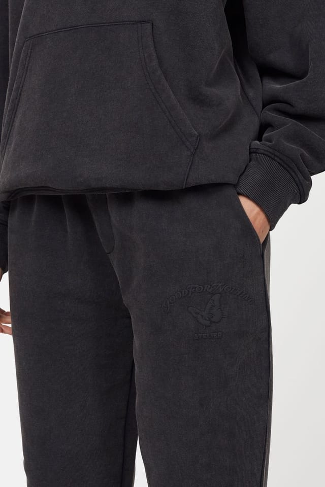 Good For Nothing Good For Nothing Women's Washed Relaxed Joggers in Black - 3