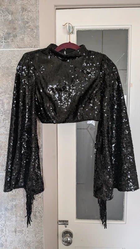 ASOS ASOS luxe sequin backless crop top