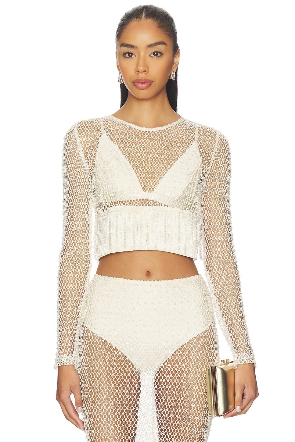 revolve Crochet Bloom Top