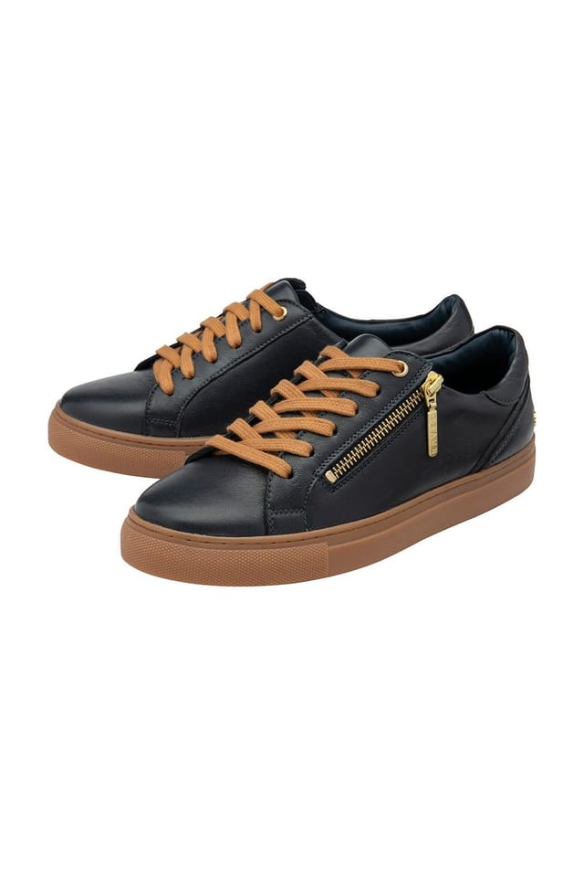 Ravel Ravel Women's 'Gage' Leather Zip-Up Trainers in Navy - 2