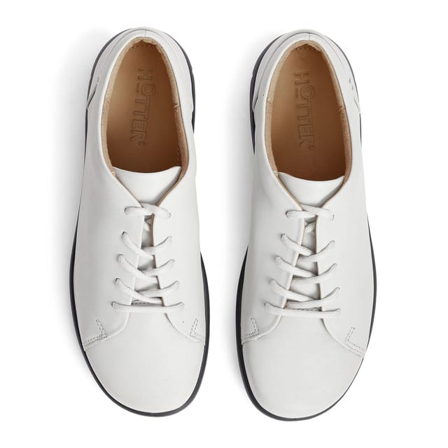 Hotter Hotter Women's Extra Wide 'Dew II' Casual Lace-Ups in Pale Grey - 3