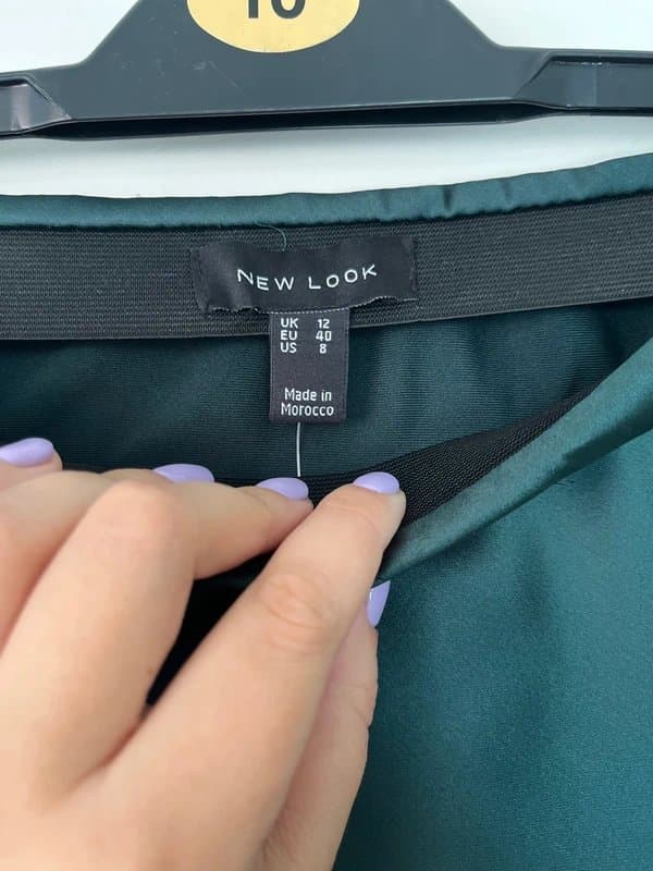 New Look New look green satin midi skirt
