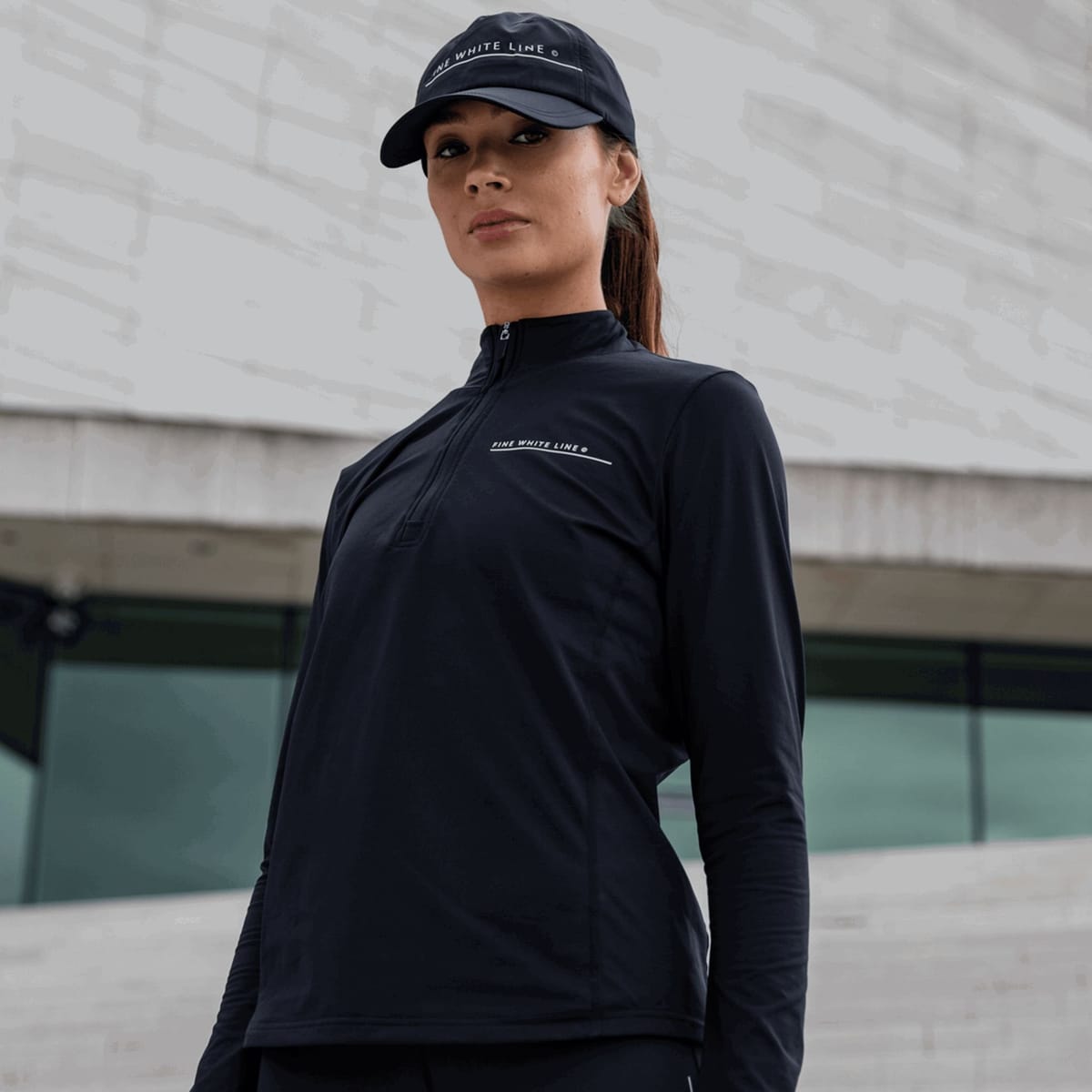 Fine White Line Fine White Line Women's Orbit 1/4 Zip Jacket in Black - 1