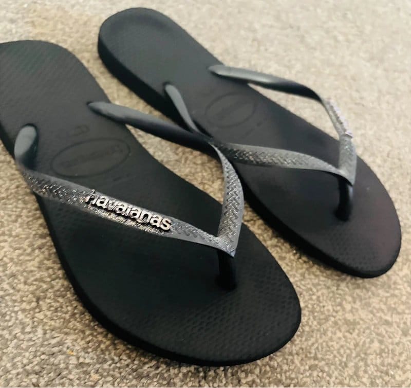 Havaianas Havaianas glitter sandals 37/38 holiday beach party festival 4/5 same day post - 1