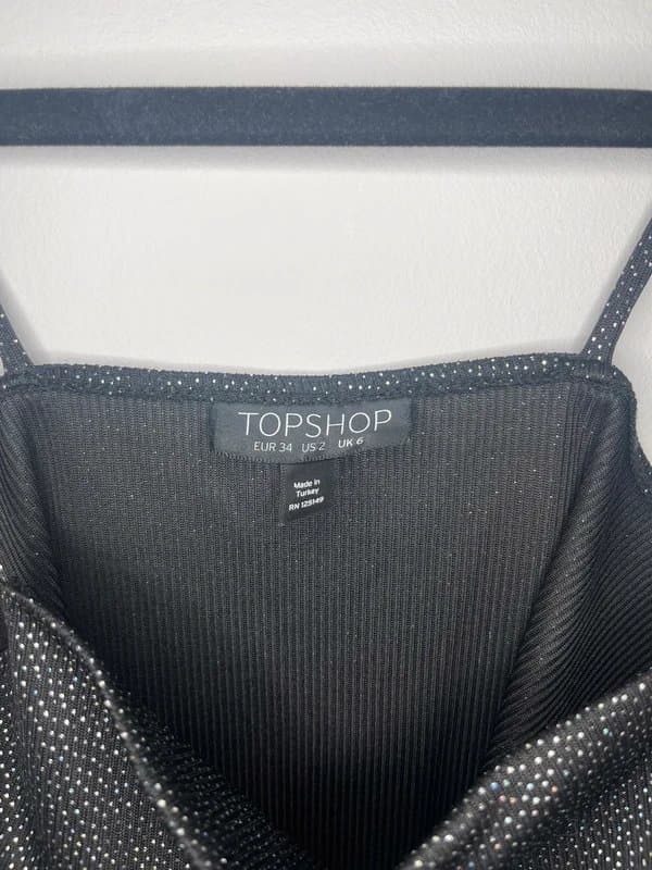 Topshop Topshop Iridescent Glittery Bodysuit