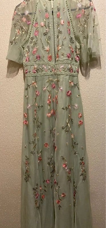 ASOS Design Mint Embroidered Maxi Dress