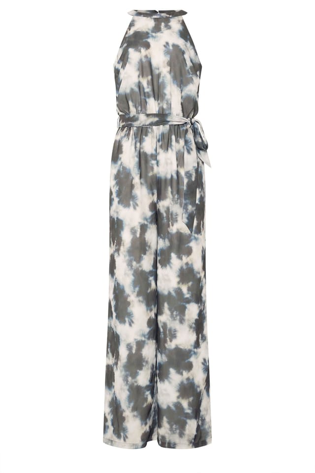 Long Tall Sally Long Tall Sally Women's Tall Tie Dye Halterneck Jumpsuit - 2