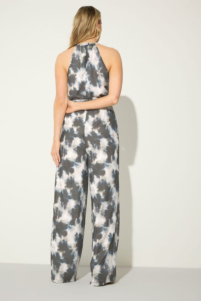 Long Tall Sally Long Tall Sally Women's Tall Tie Dye Halterneck Jumpsuit - 3