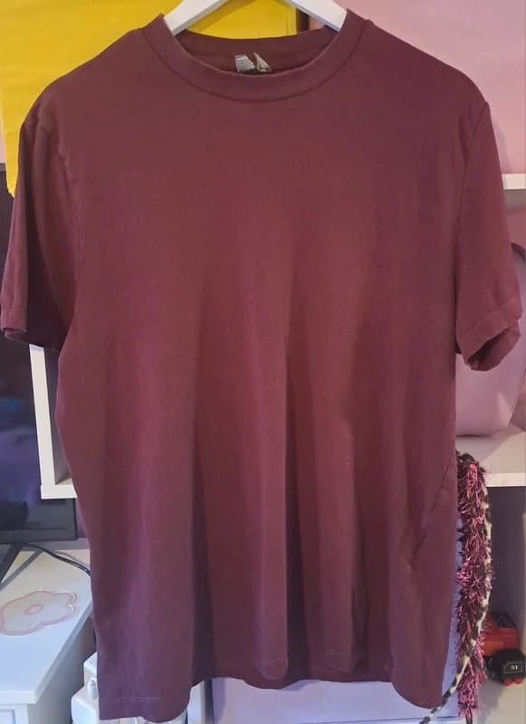 ASOS ASOS Burgundy T Shirt Size M 100% Cotton
