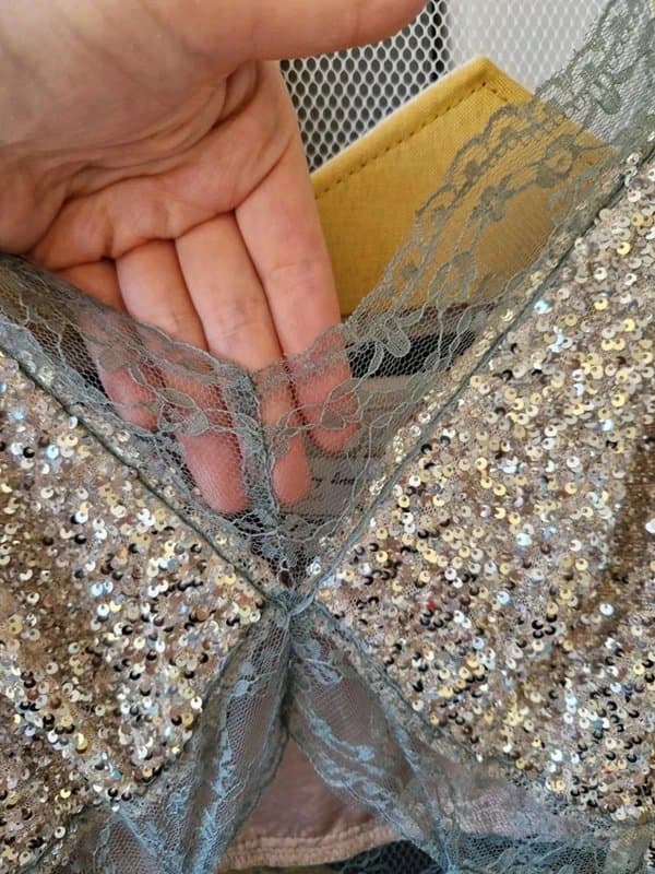 Never Fully Dressed Never fully dressed women's Silver Sequin Mini Mimi Dress size 6