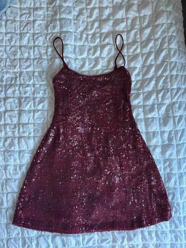 Bershka Bershka red sequin mini dress