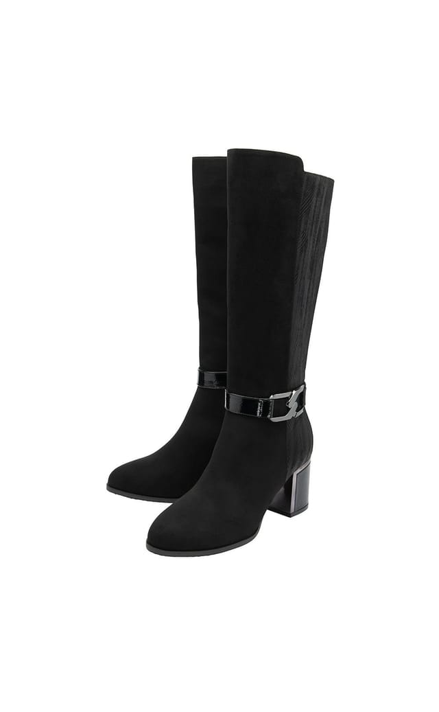 Lotus Lotus Women's 'Elsa' Heeled Knee-High Boots in Black - 2