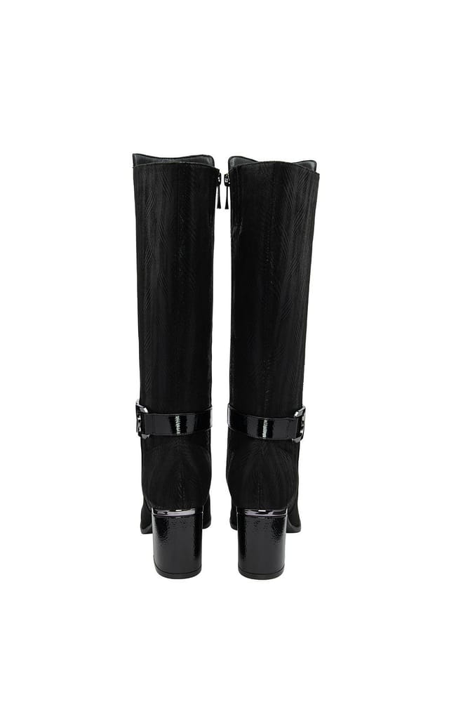 Lotus Lotus Women's 'Elsa' Heeled Knee-High Boots in Black - 3