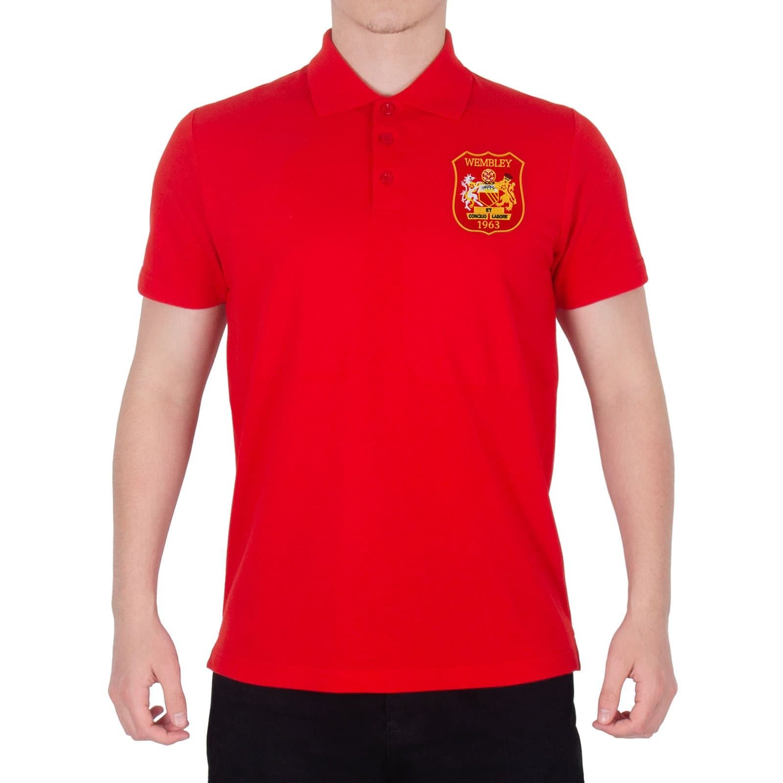 fan originals fan originals Men's Adults Manchester Crest Retro Polo Shirt in Scarlet